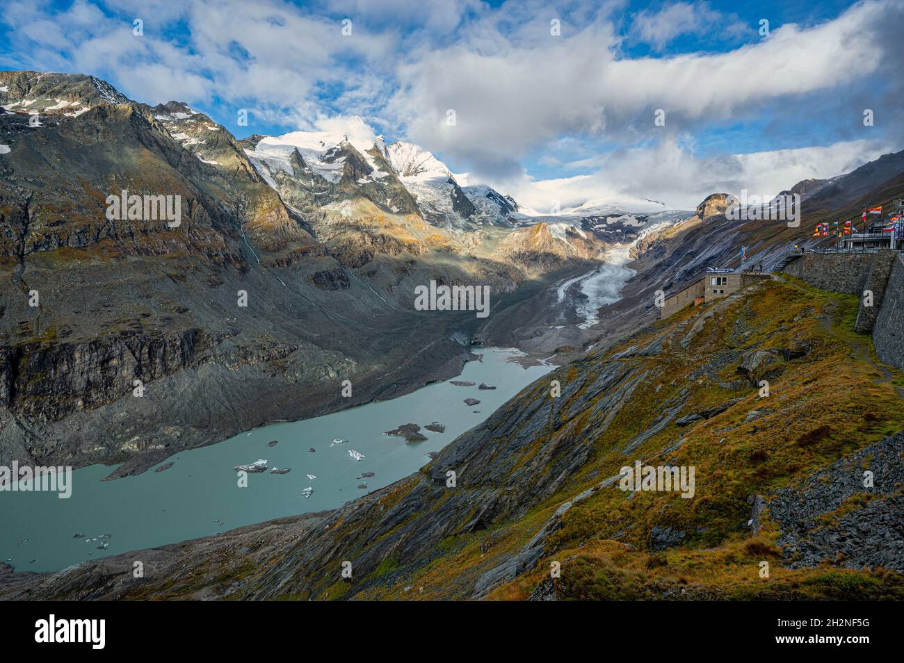 Pasterze-Gletscher im Nationalpark hohe Tauern Stockfoto