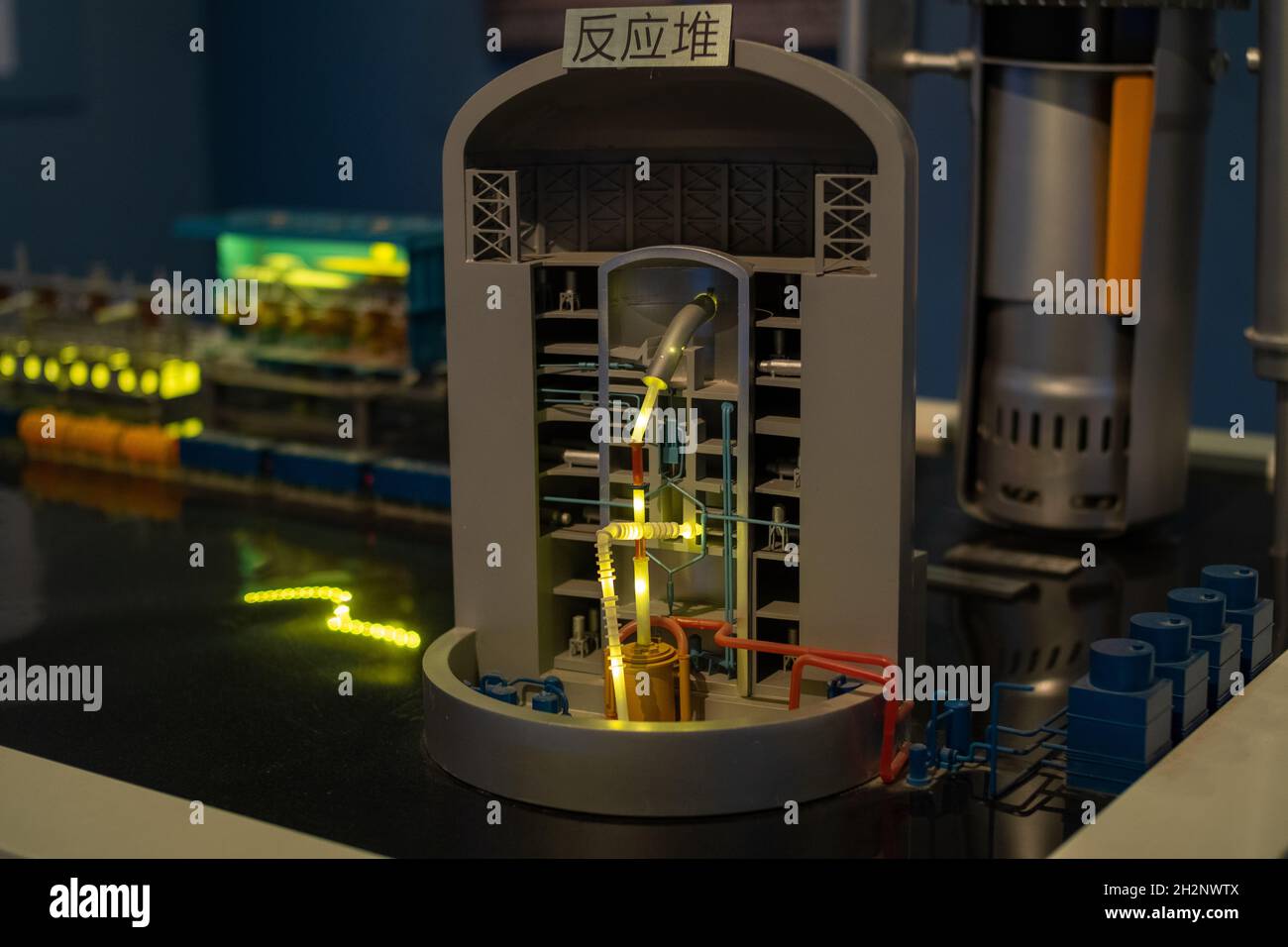 Das Modell des beschleunigergetriebenen Systems (ADS) in China ist im Nationalmuseum von China zu sehen. 23-Okt-2021 Stockfoto