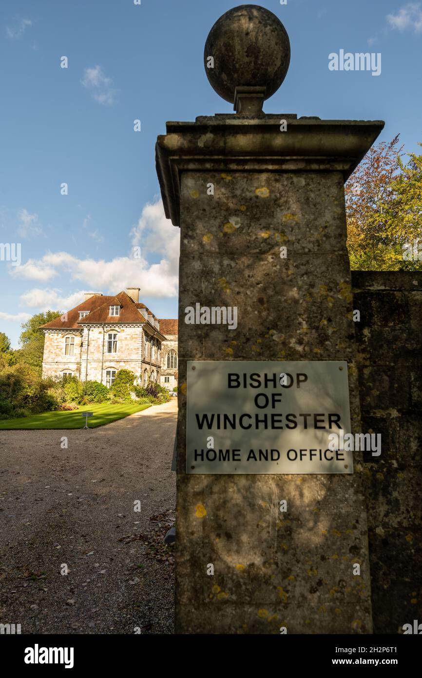 Der Bischof von Winchester, Heim und Büro, Winchester, Hampshire, Großbritannien, arbeitet von zu Hause aus Stockfoto