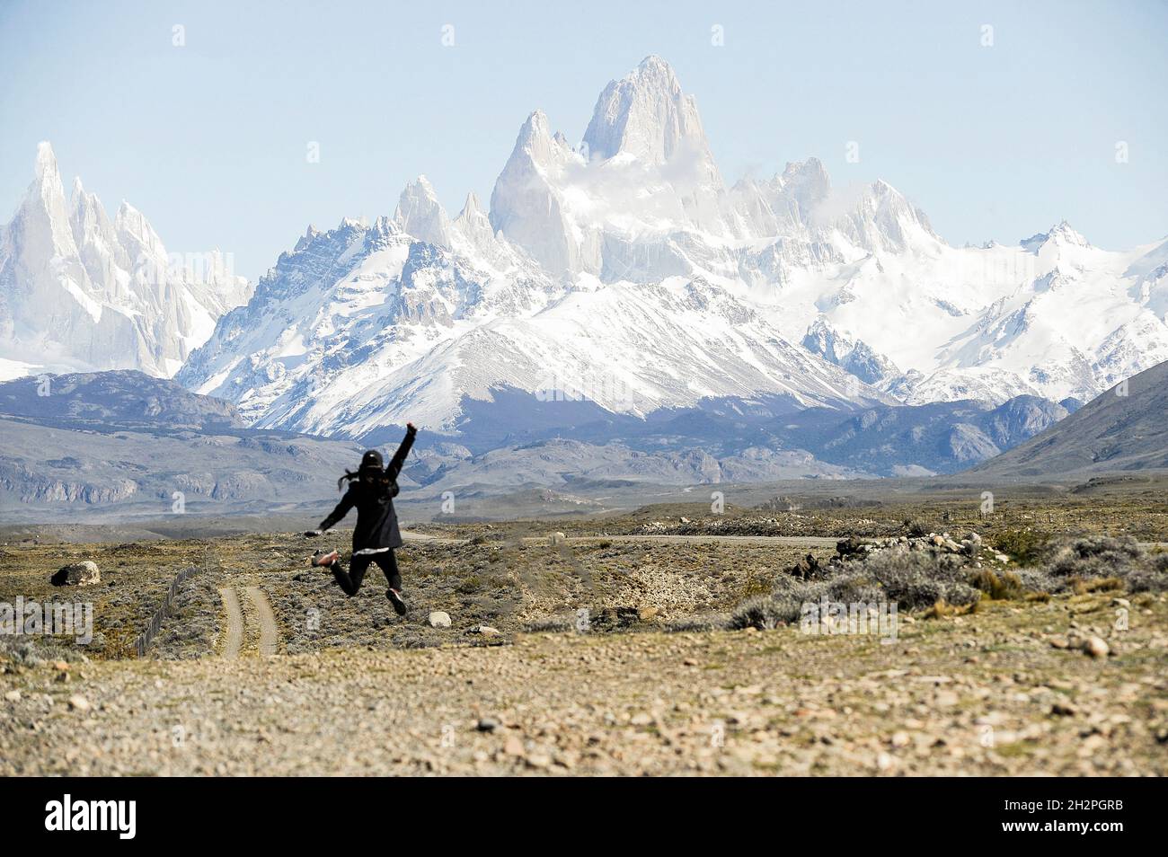 Mount Fitz Roy, oder cerro chalten, im Eisfeld von patagonien Stockfoto