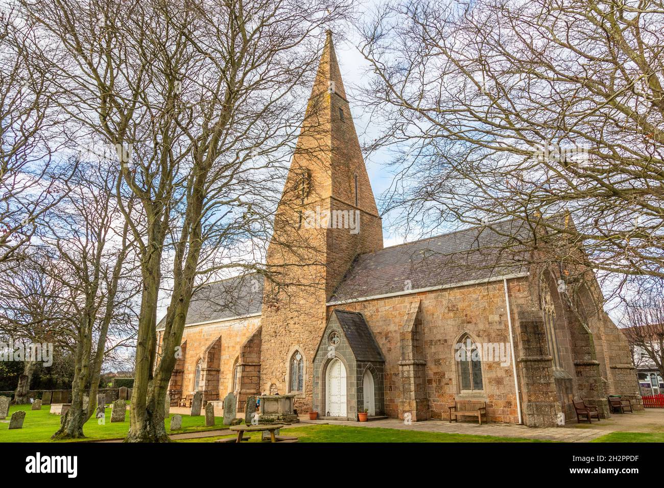 Pfarrkirche Saint John, Gerichtsgebäude von Jersey, Kanalinseln, Großbritannien Stockfoto