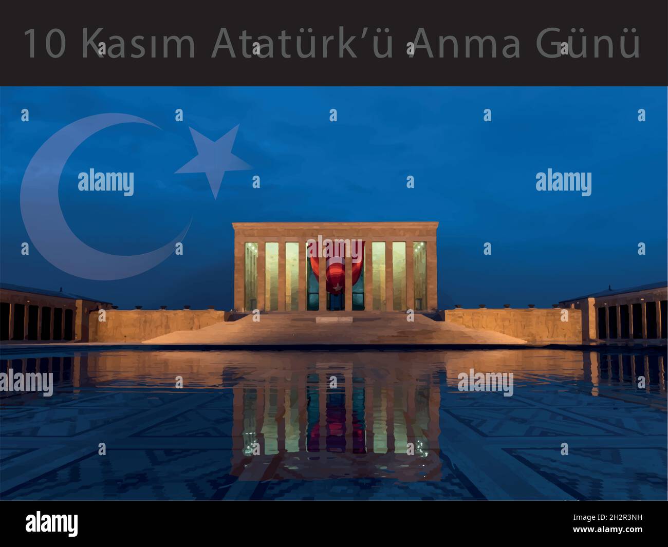 Atatürk ist der größte Führer der türkischen Nation Stock Vektor