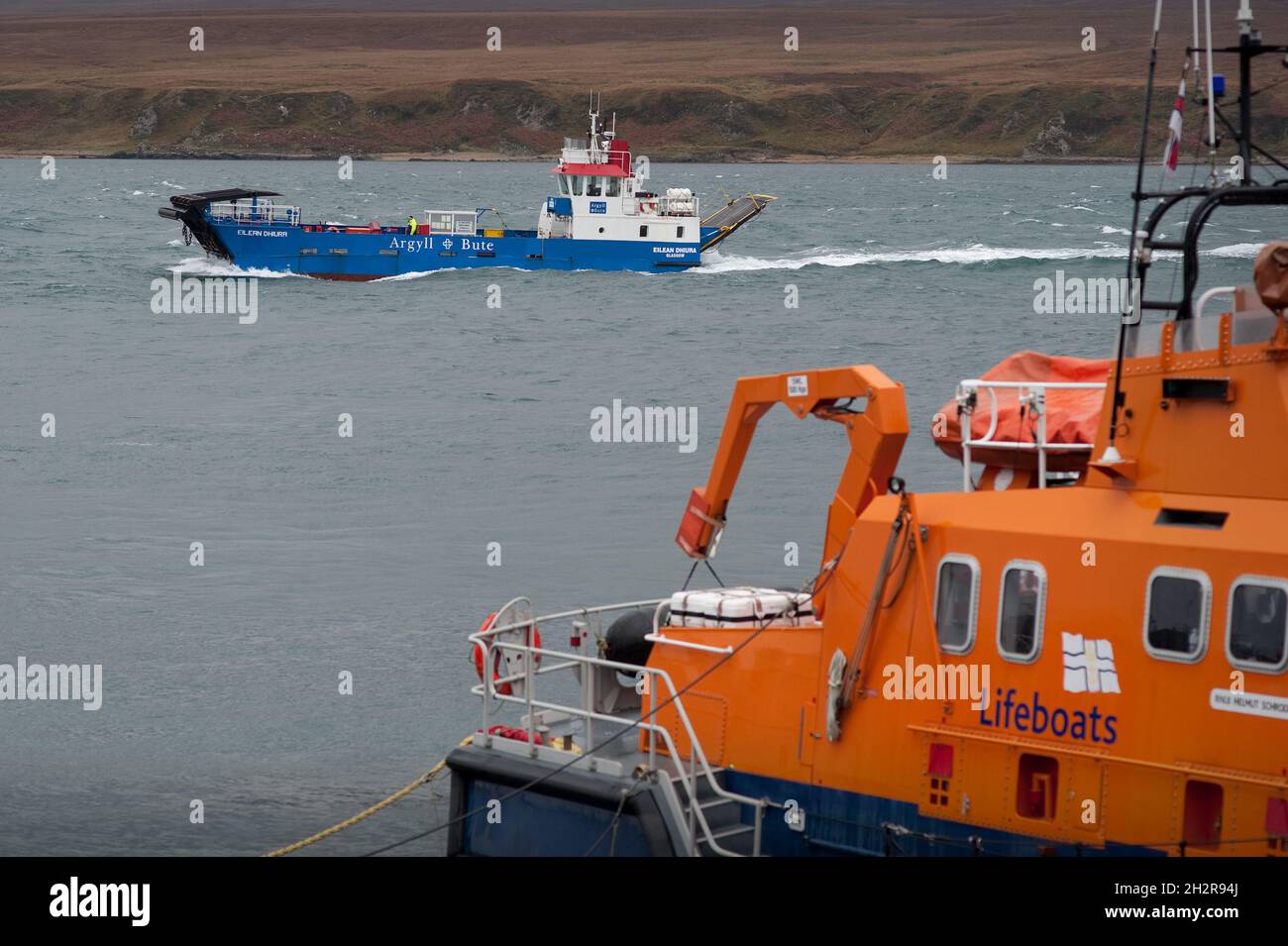 Islay nach Jura Ferry Scotland UK Stockfoto