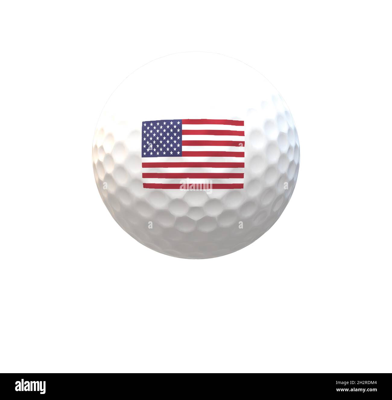 Golfball mit US-Flagge Stock Vektor