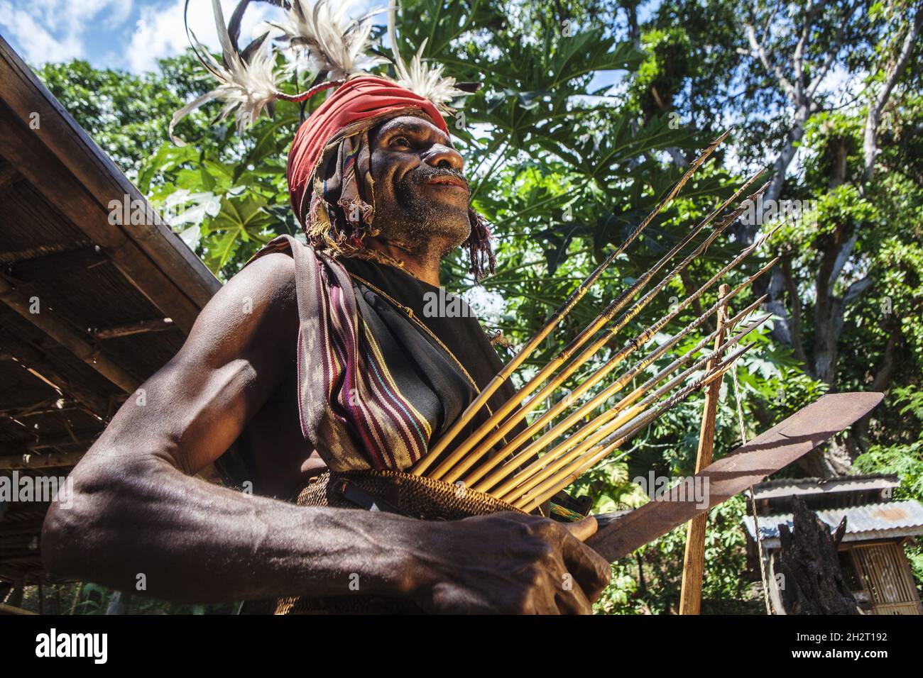 INDONESIEN, INSEL ALOR, DORF TAPKALA, STAMM DER ABUI, Stockfoto