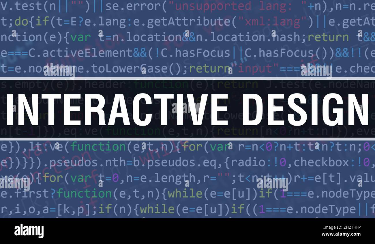 Interaktives Design mit digitalem java-Code-Text. Interaktives Design und Vektorkonzept für die Codierung von Computersoftware. Programmierung Codierungsskript java, Digita Stockfoto