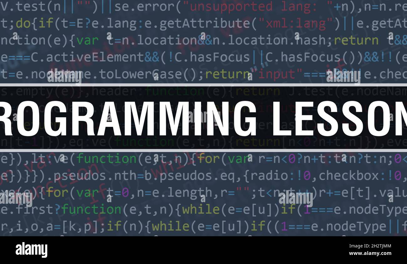 Programmierunterricht mit digitalem java-Code-Text. Programmierunterricht und Computer-Software-Coding-Vektor-Konzept. Programmierung Codierungsskript java, Digi Stockfoto