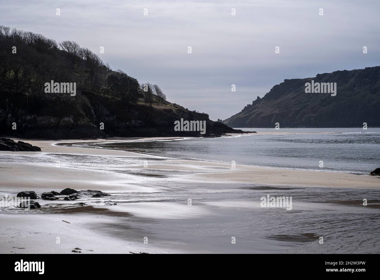 Blick vom Millbay Beach in der Nähe von Salcombe, Devon Stockfoto