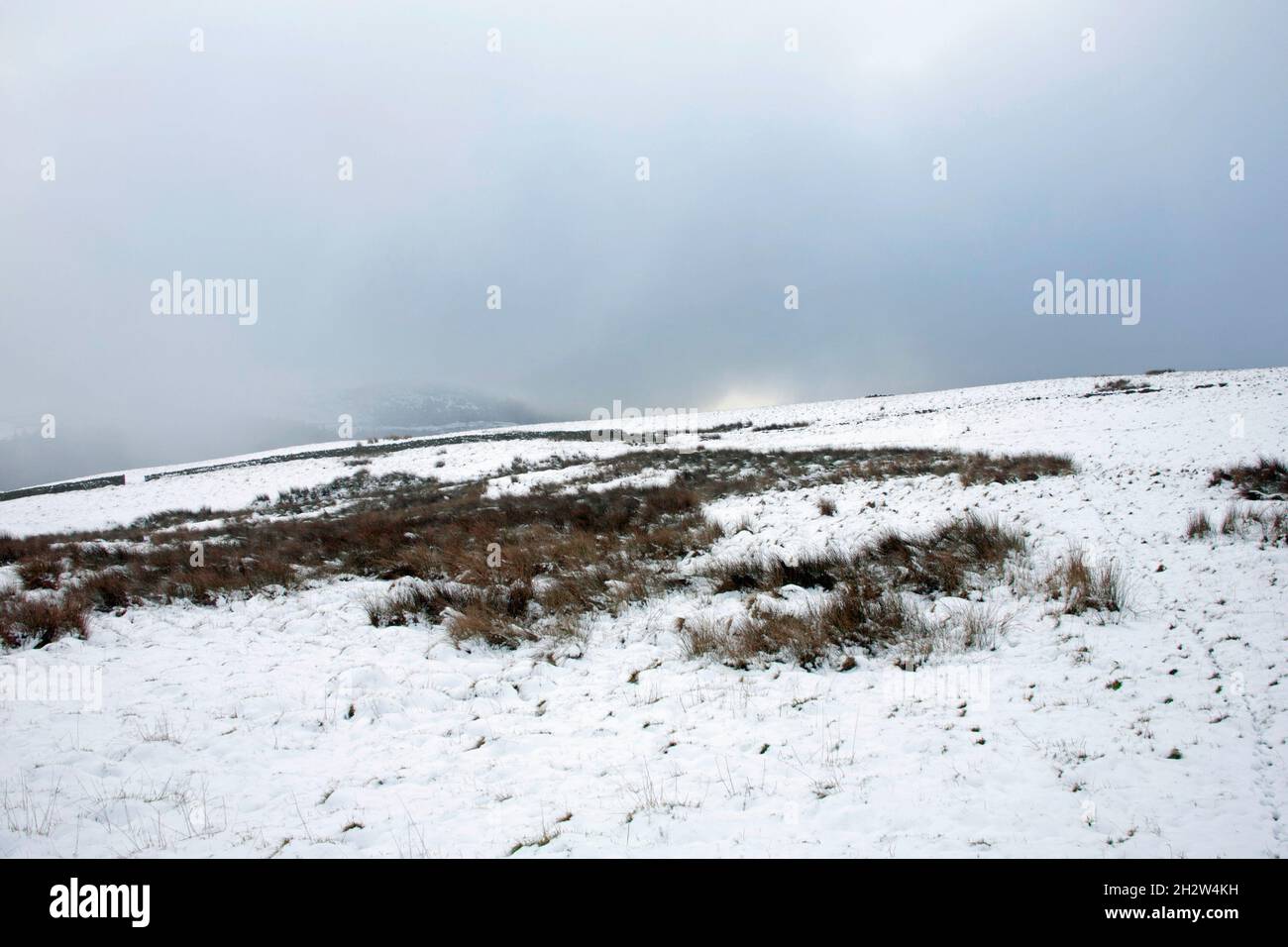 Wintertag in der Nähe von Chapel House Farm im Macclesfield Forest Macclesfield Cheshire England Stockfoto