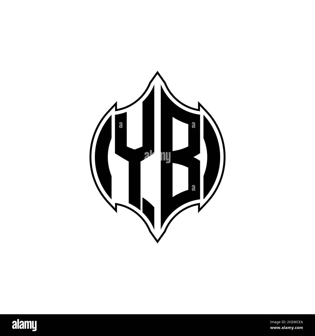 Logo-Monogramm anfängliche geometrische Form Stil Design. ESports-Logo, Markenlogo, anfänglicher Logobuchstabe Stock Vektor