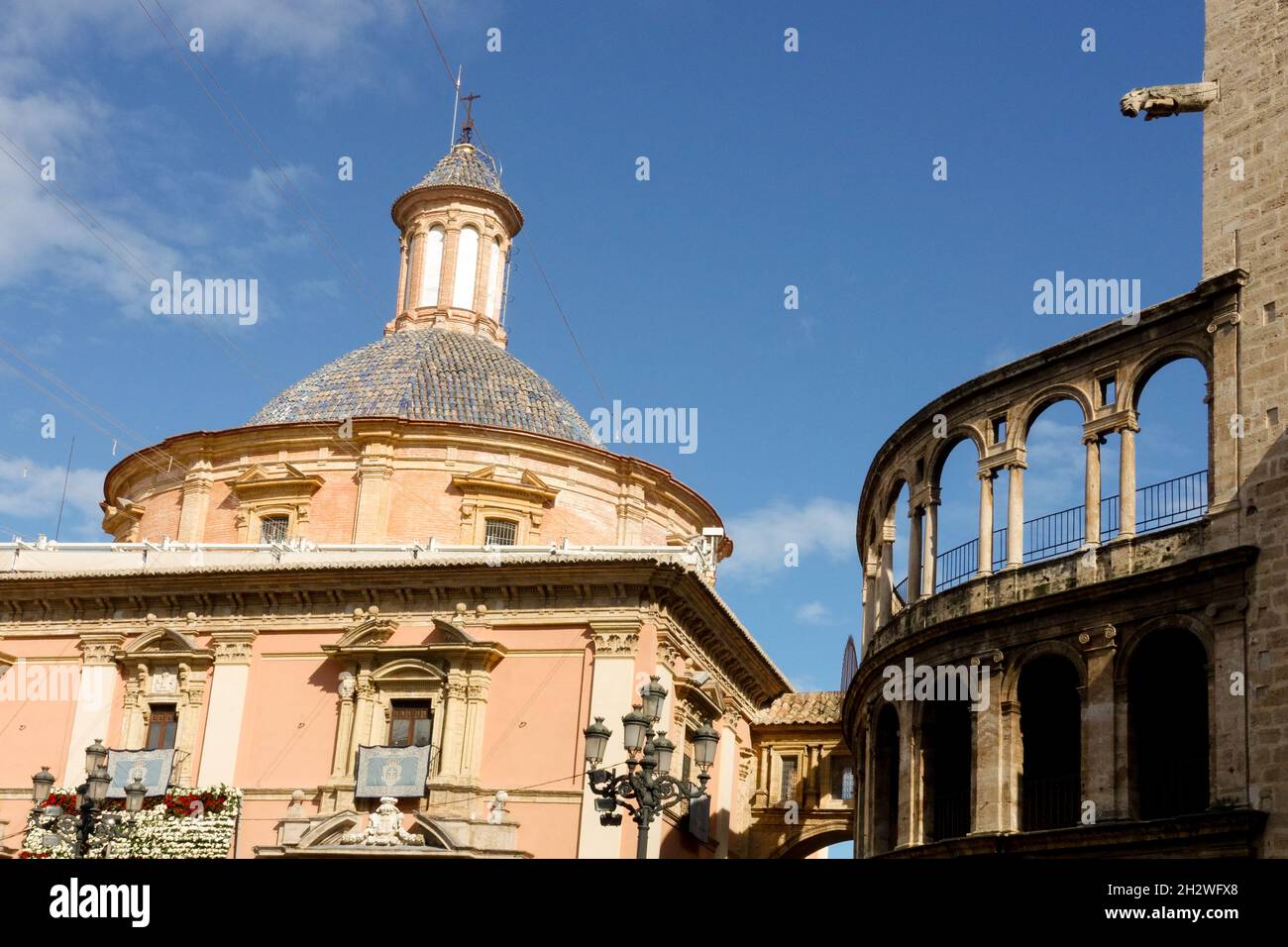 Valencia Kulturzentrum Valencia Plaza de la Virgen Altstadt von Spanien Stockfoto