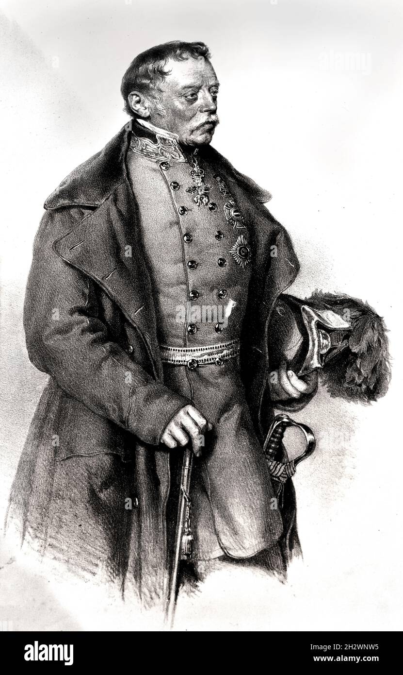 Johann Joseph Wenzel Graf Radetzky 1766-1858 Gouverneur der Lombardo Venetian Territories in der Mitte 1800s ( Vereinigung und die Schaffung des Königreichs Italien.) Stockfoto