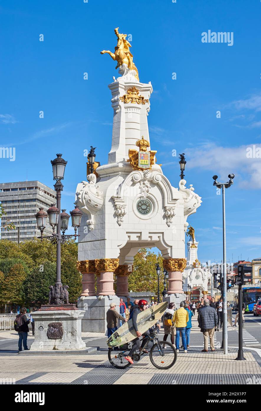 Maria Cristina Brücke von San Sebastian. Baskenland, Guipuzcoa. Spanien. Stockfoto