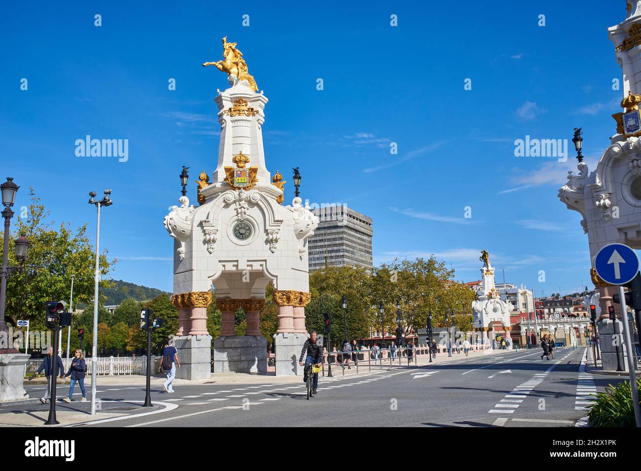 Maria Cristina Brücke von San Sebastian. Baskenland, Guipuzcoa. Spanien. Stockfoto