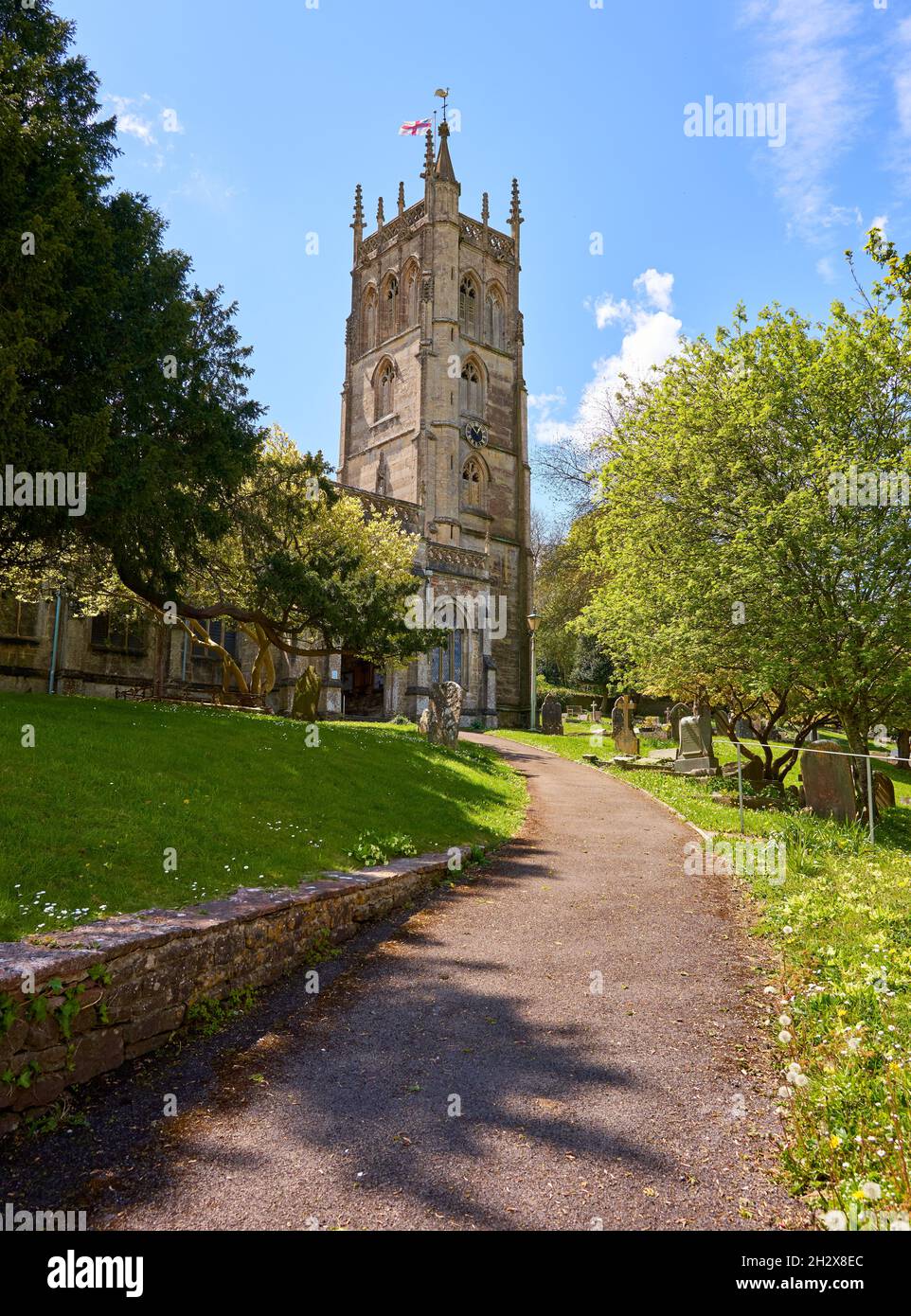 Church of St James the Great Above Winscombe in the Mendip Hills Somerset UK Stockfoto