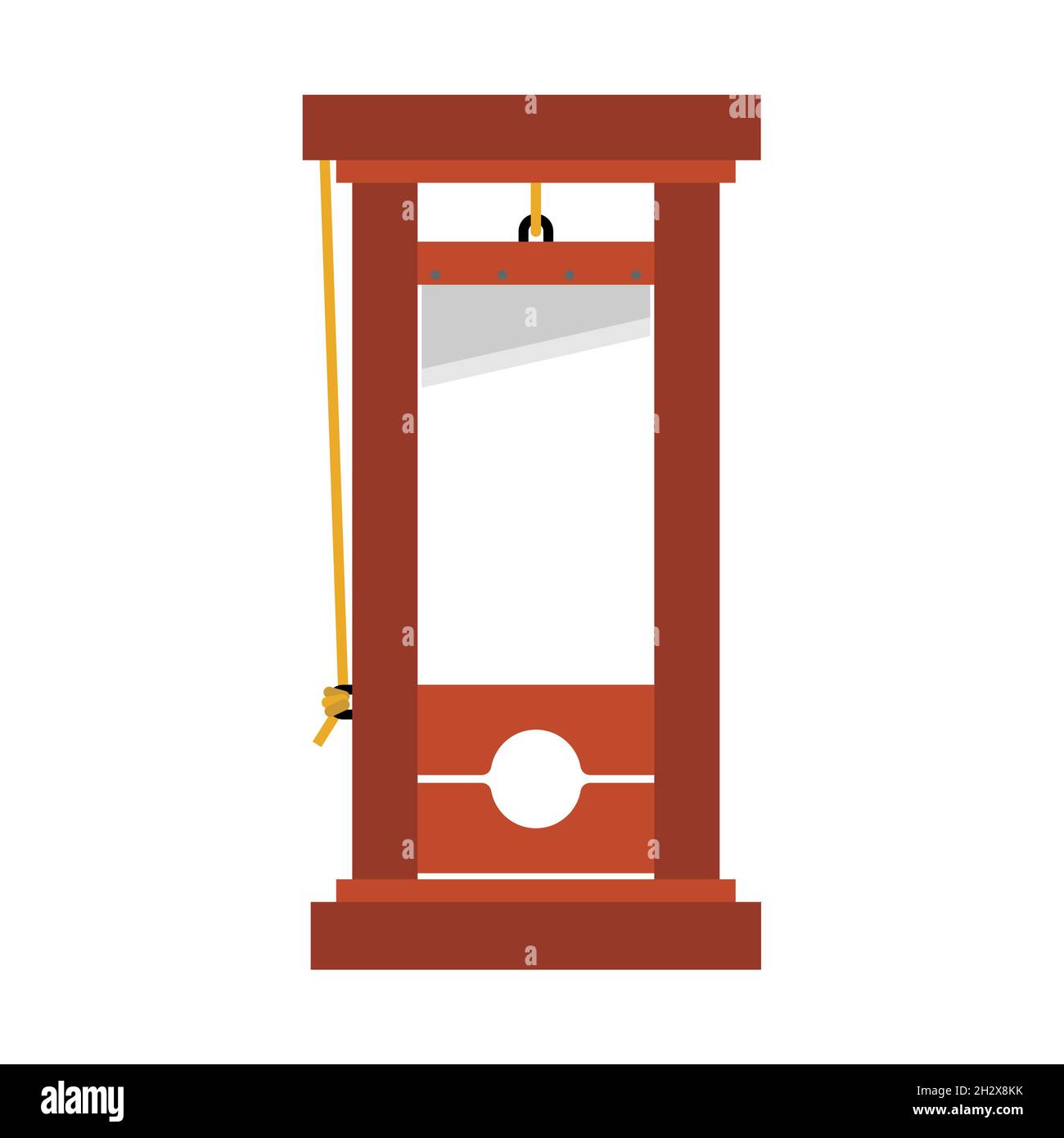 Guillotine isoliert. Instrument der Todesstrafe. vektorgrafik Stock Vektor