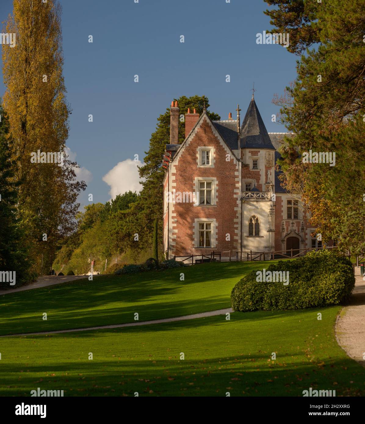 FRANKREICH. INDRE-ET-LOIRE (37) DAS SCHLOSS CLOS LUCE, FRÜHER BEKANNT ALS DAS SCHLOSS CLOUX, IST EIN HAUS IN FRANKREICH, IM HERZEN DES LOIRE-TALS, I Stockfoto