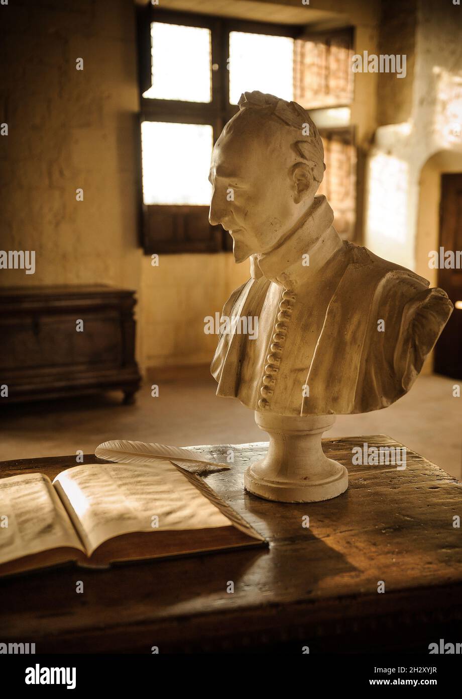 FRANKREICH. INDRE-ET-LOIRE (37) DAS PRIORY LA RICHE SAINT-COSME IST EINE STIFTUNG DES KAPITELS ST. MARTIN OF TOURS, GEGRÜNDET VOM JAHR 1000 BIS 17 Stockfoto