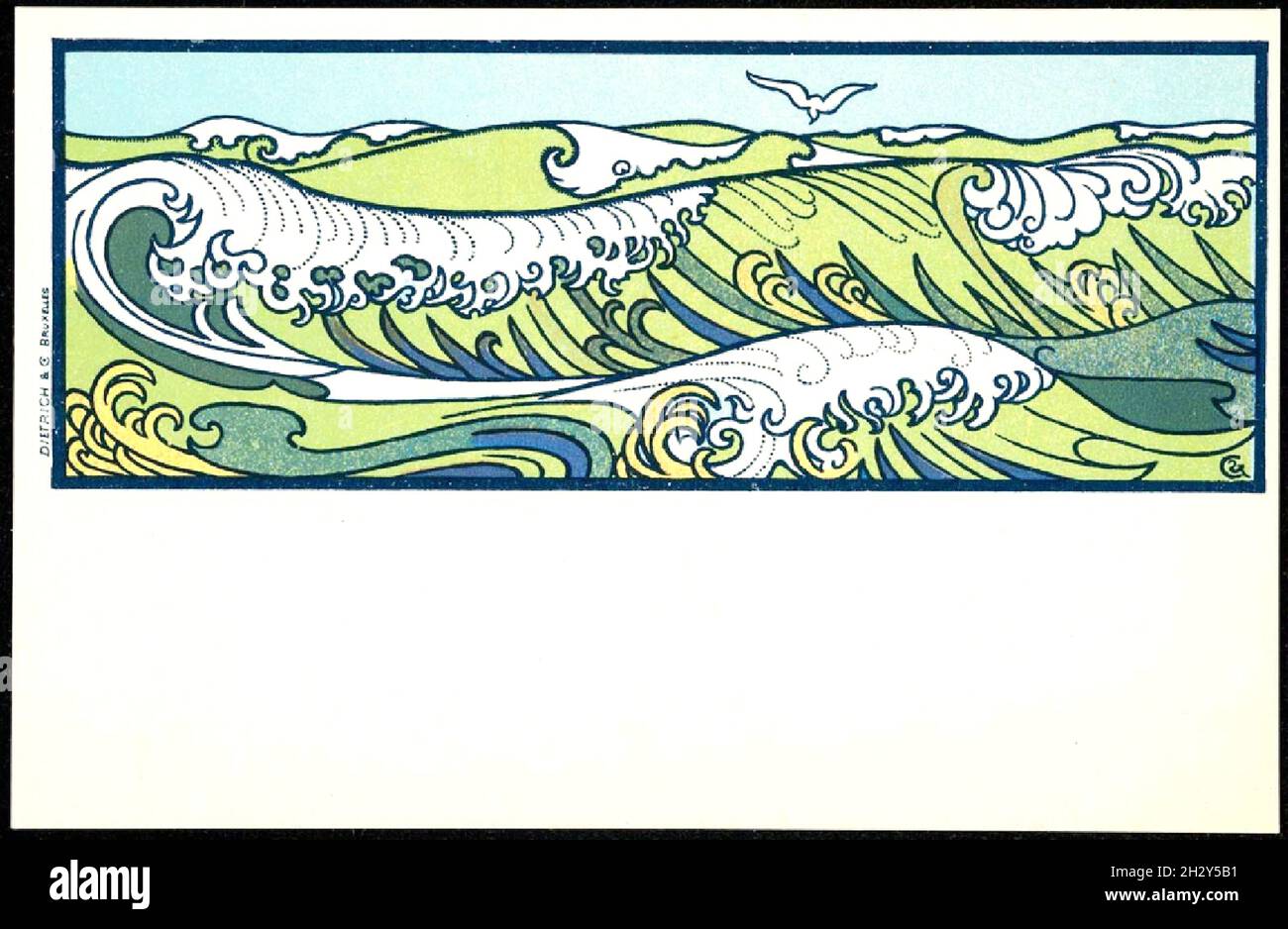 Gisbert Combaz Kunstwerk - der Ozean. Stockfoto