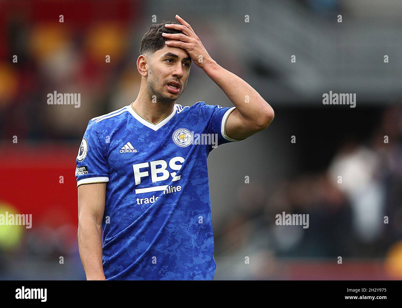London, England, 24. Oktober 2021. Ayoze Perez aus Leicester City feiert nach dem Premier League-Spiel im Brentford Community Stadium, London. Bildnachweis sollte lauten: Paul Terry / Sportimage Stockfoto