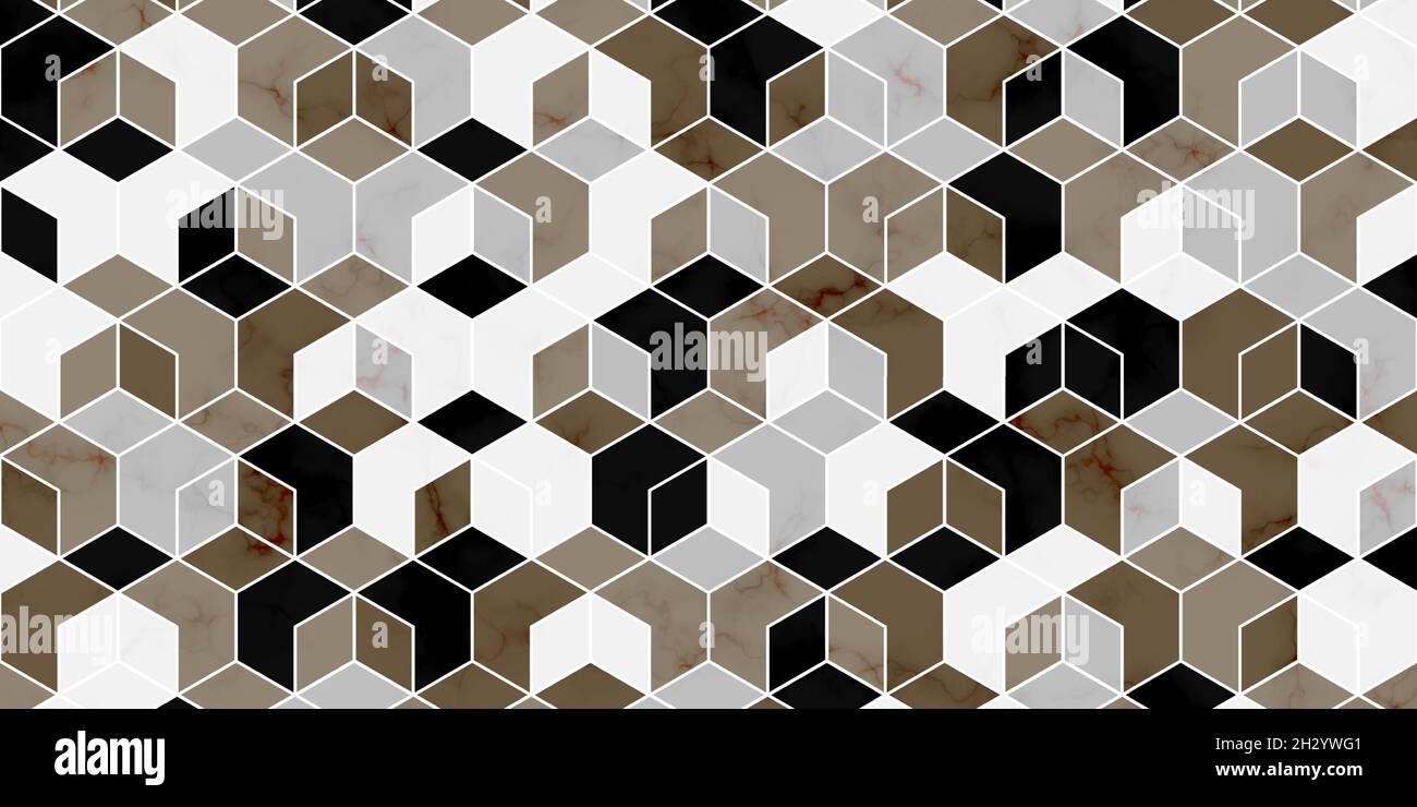 Geometrisches Muster mit polygonalen Form Luxus Hintergrund aus Gold und Marmor Textur modernes Design Stock Vektor