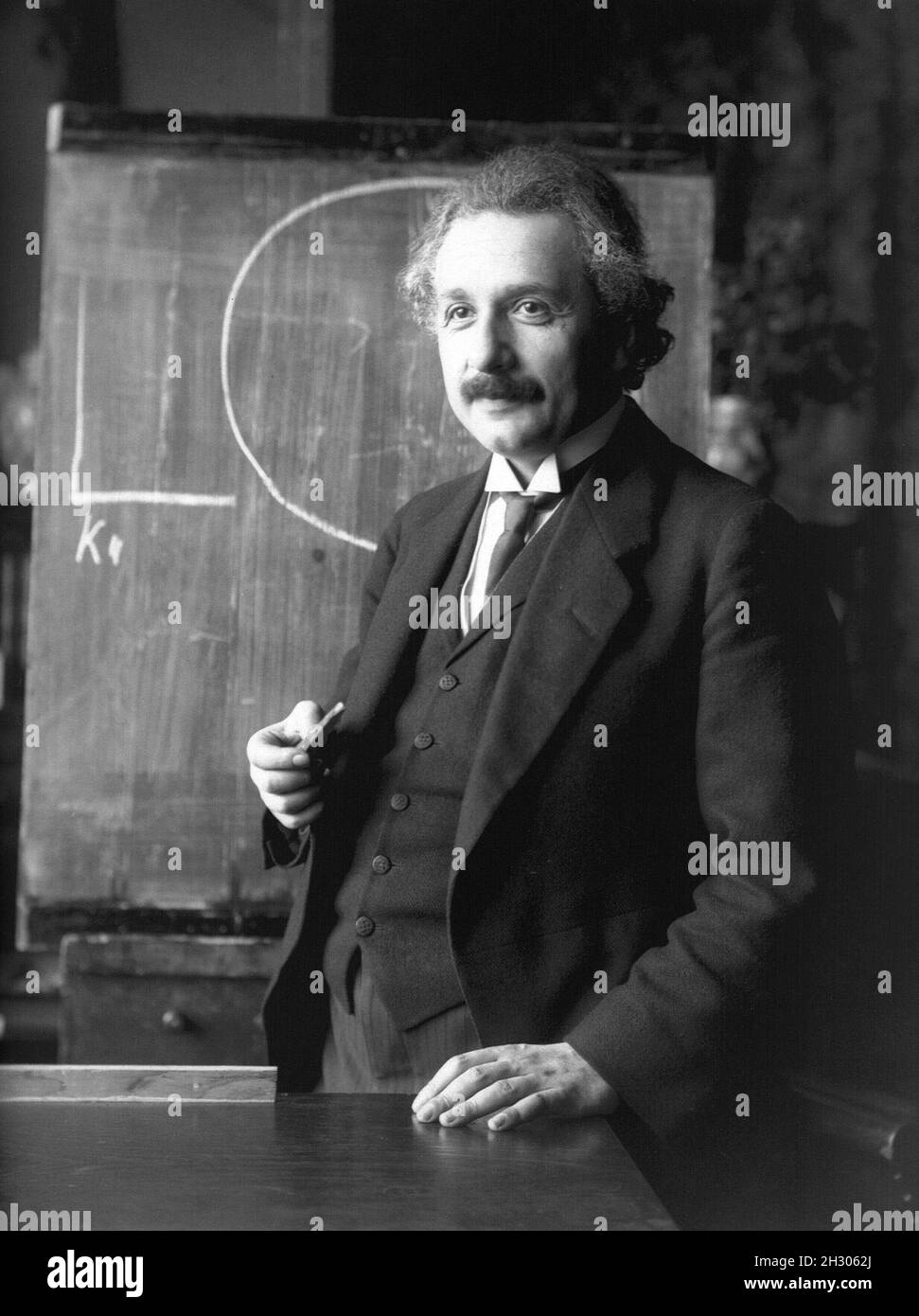 Albert Einstein im Alter von 42 Jahren Stockfoto