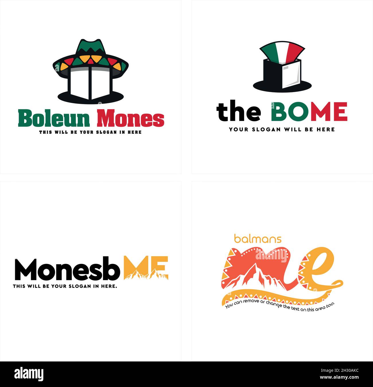 Modernes Festival Party Box Logo Design Stock Vektor