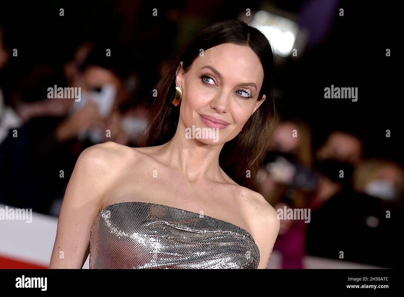 ROM, ITALIEN - 24. OKTOBER Angelina Jolie,,besucht den roten Teppich des Films 'Eternals' während des 16. Rome Film Fest 2021 am 24. Oktober 2021 in Rom, Italien. Stockfoto