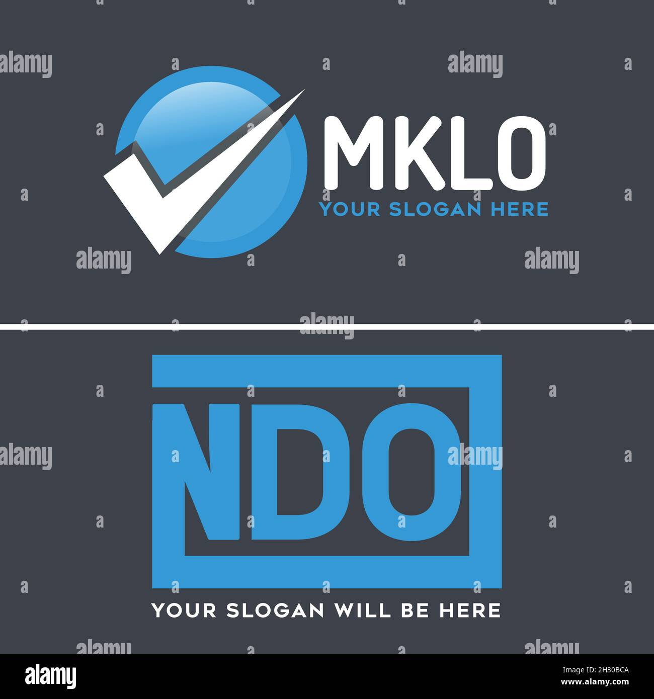 Modernes Business-Blase tick Kombination Marke Logo-Design Stock Vektor