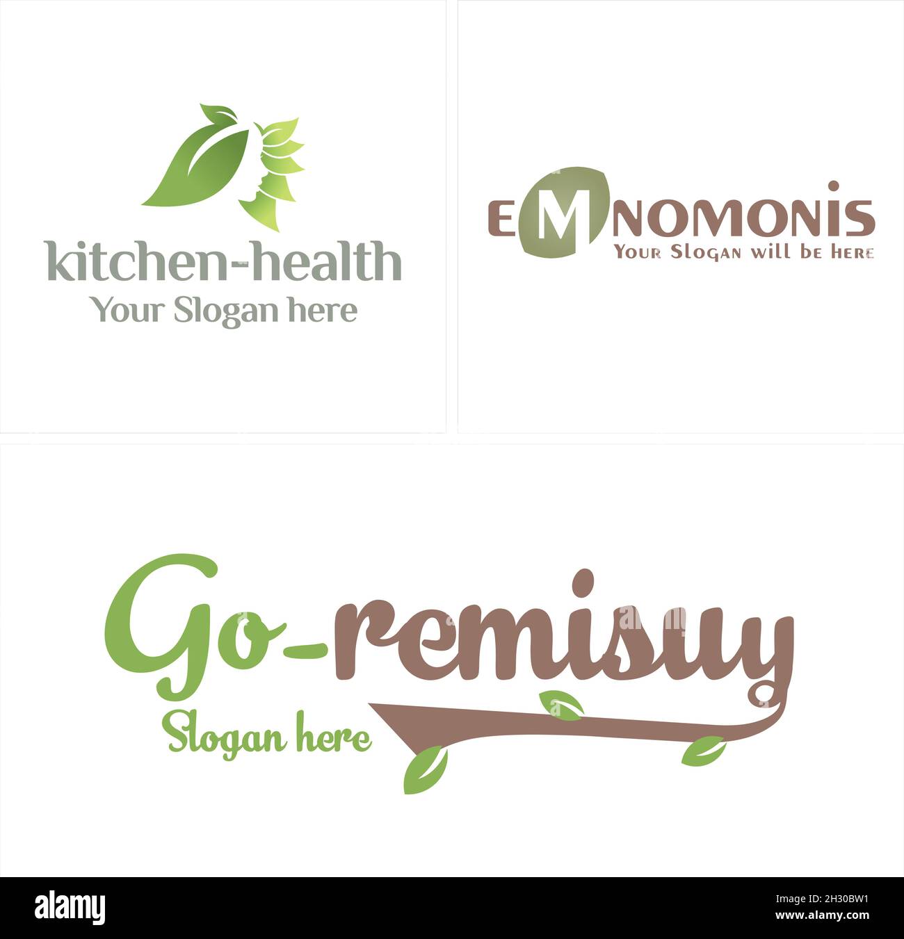 Modernes Natur Spa gesund Stamm Blatt Frauen Logo-Design Stock Vektor