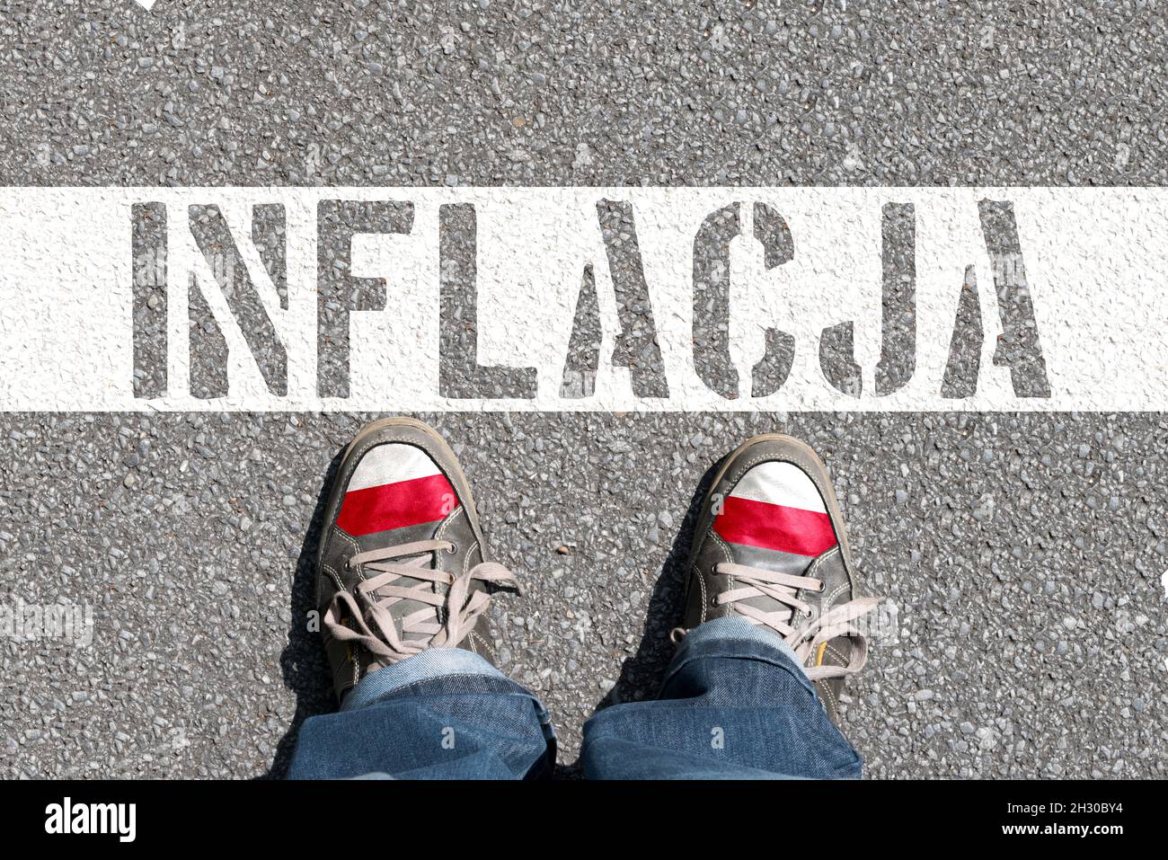 Polen und steigende Inflation Stockfoto