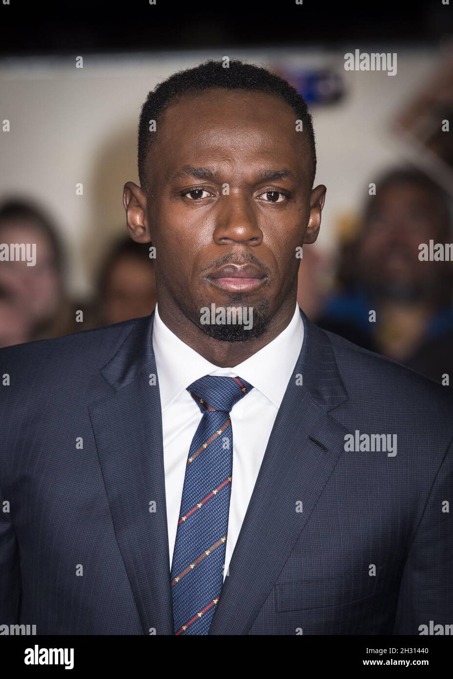 Usain Bolt kommt bei der I am Bolt Weltpremiere auf dem Odeon Leicester Square in London an. Bilddatum: Montag, 28. November 2016. Bildnachweis sollte lauten: â© DavidJensen/EMPICS Entertainment Stockfoto