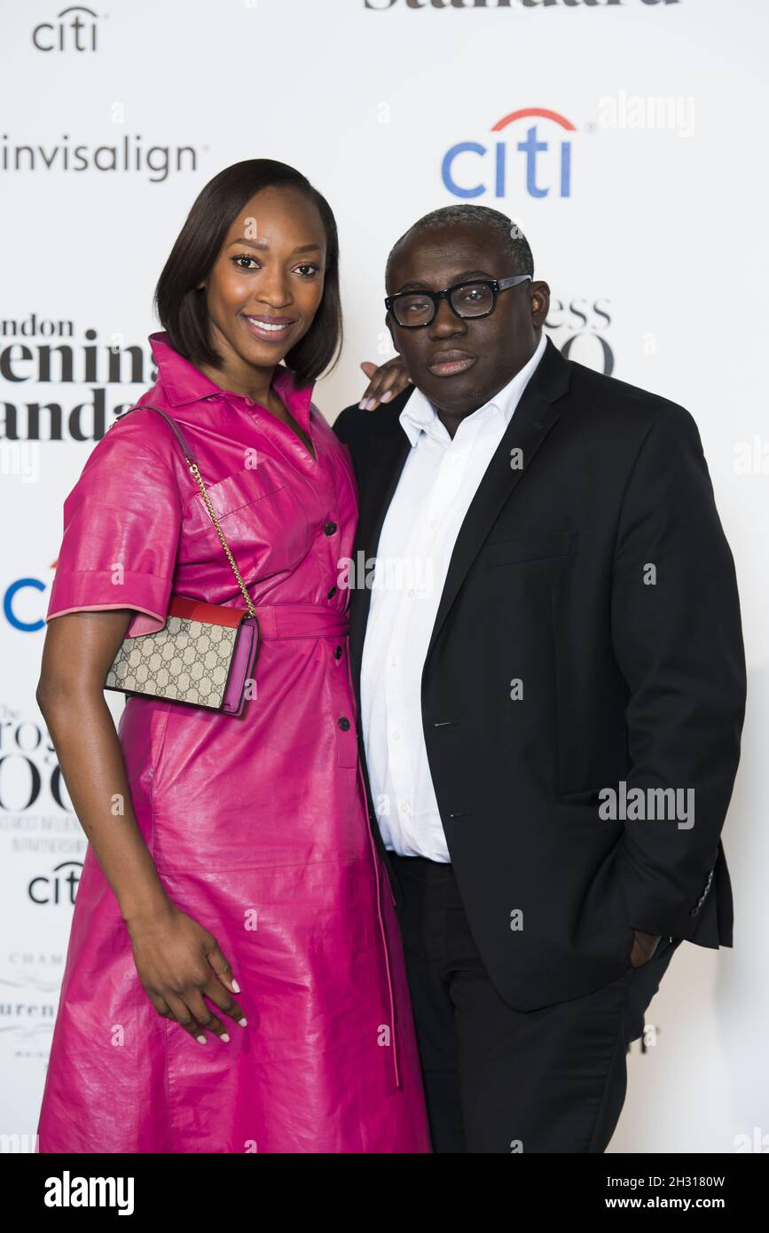 Vanessa Kingori und Edward Enninful nehmen am jährlichen Progress 1000 des London Evening Standard in London Teil. Bilddatum: Donnerstag, 19. Oktober 2017. Bildnachweis sollte lauten: David Jensen/EMPICS Entertainment Stockfoto