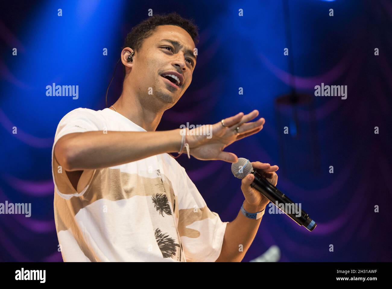 Loyle Carner tritt Jorja Smith als Teil der Summer Series im Somerset House - London auf. Bilddatum: Freitag, 13. Juli 2018. Bildnachweis sollte lauten: David Jensen/EMPICS Entertainment Stockfoto
