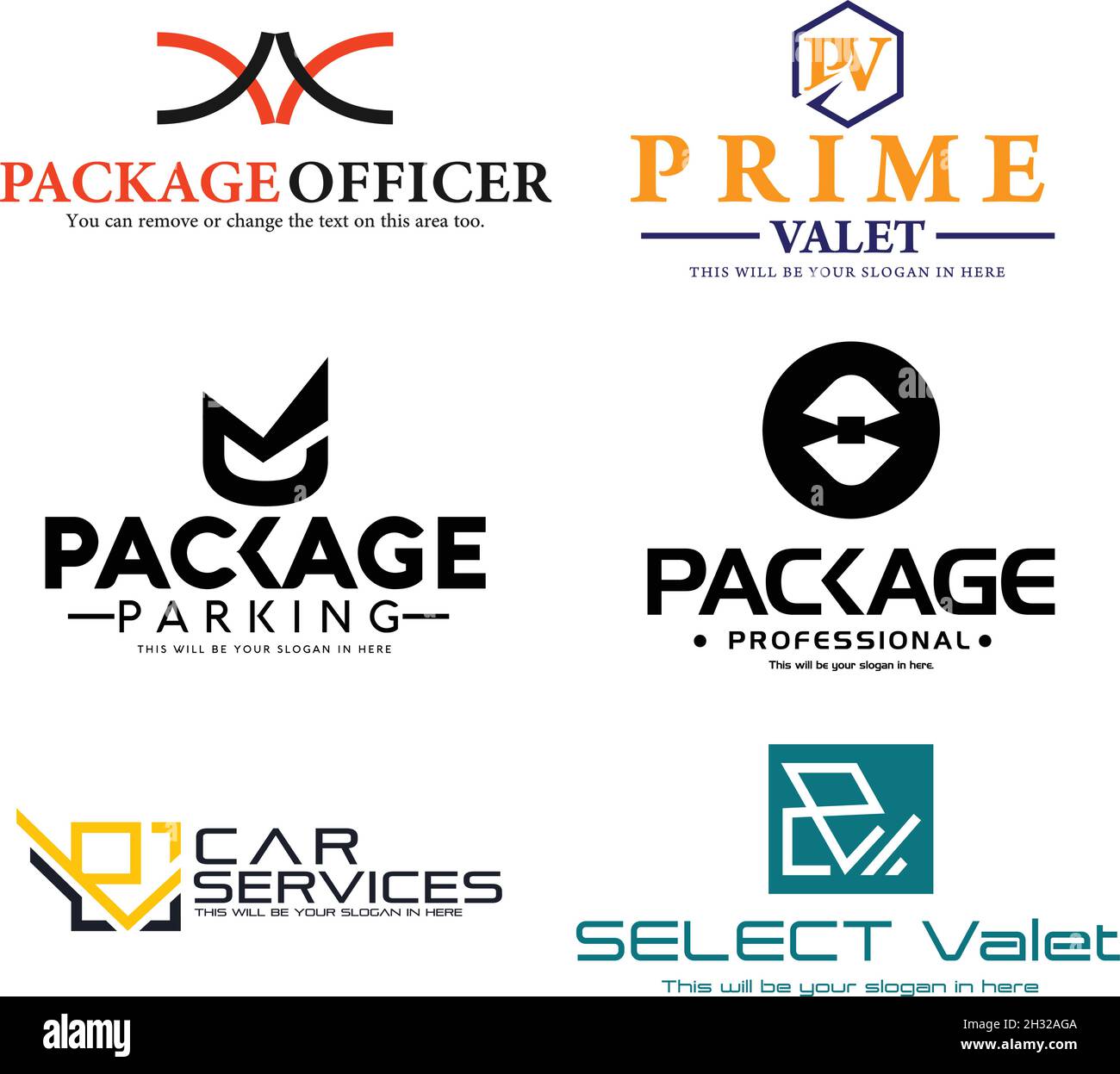Moderner Autoservice, Parkdienst, Parkservice, Symbolbuchstabe, anfängliches Logo Stock Vektor