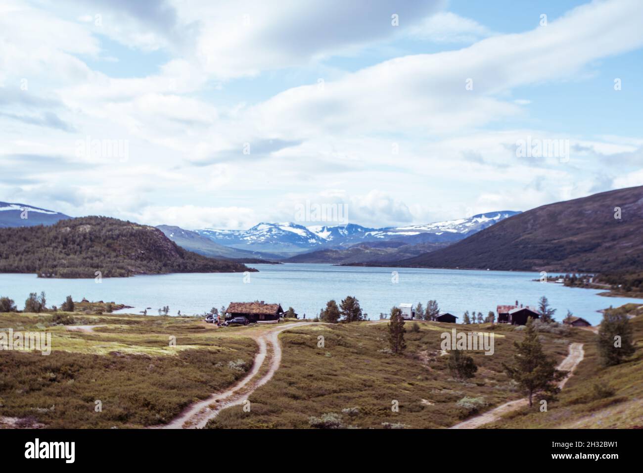 Jotunheimen norwegischer Nationalpark und gjende See Stockfoto