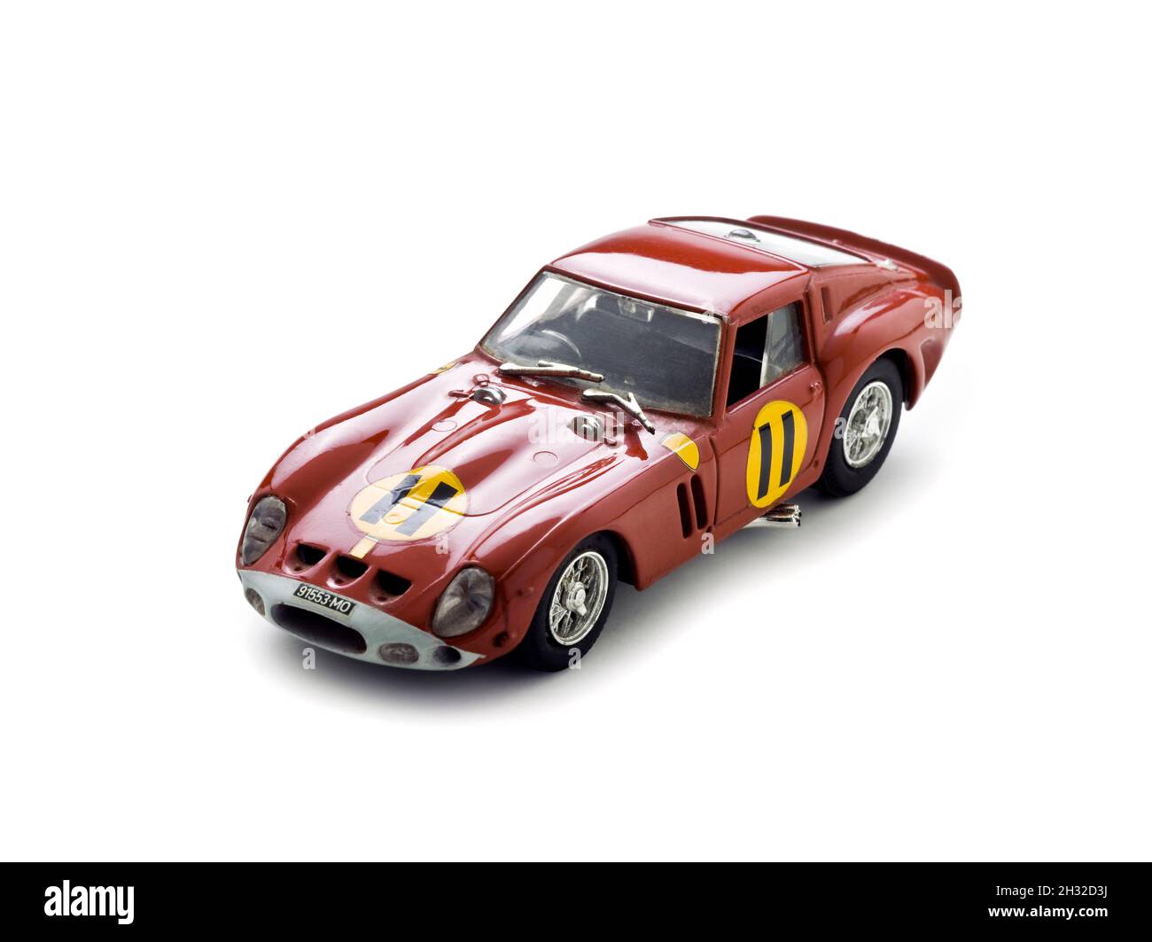 Brüssel, Belgien - 14. September 2010; Toy Ferrari 250 GTO im Hintergrund. Foto im Studio gemacht Stockfoto