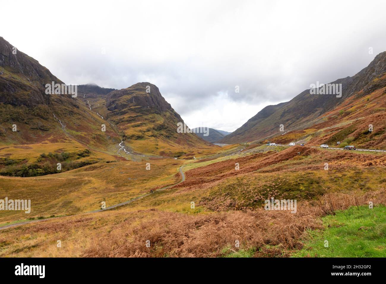 Three Sisters Viewpoint - Glen Coe - Schottland, Großbritannien Stockfoto