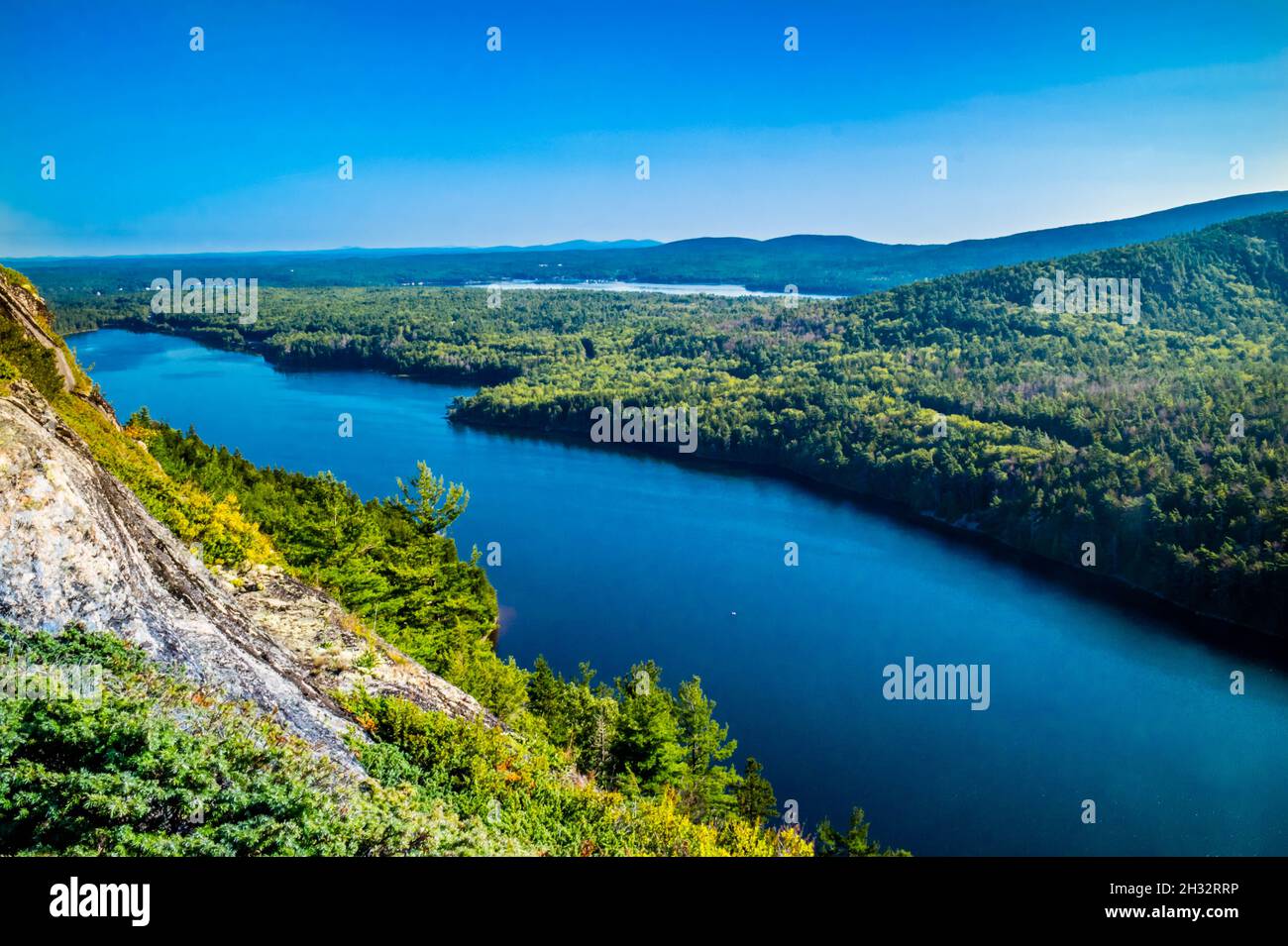 Malerische Aussicht auf die Landschaft des atemberaubende Natur in Beech Mountain Stockfoto