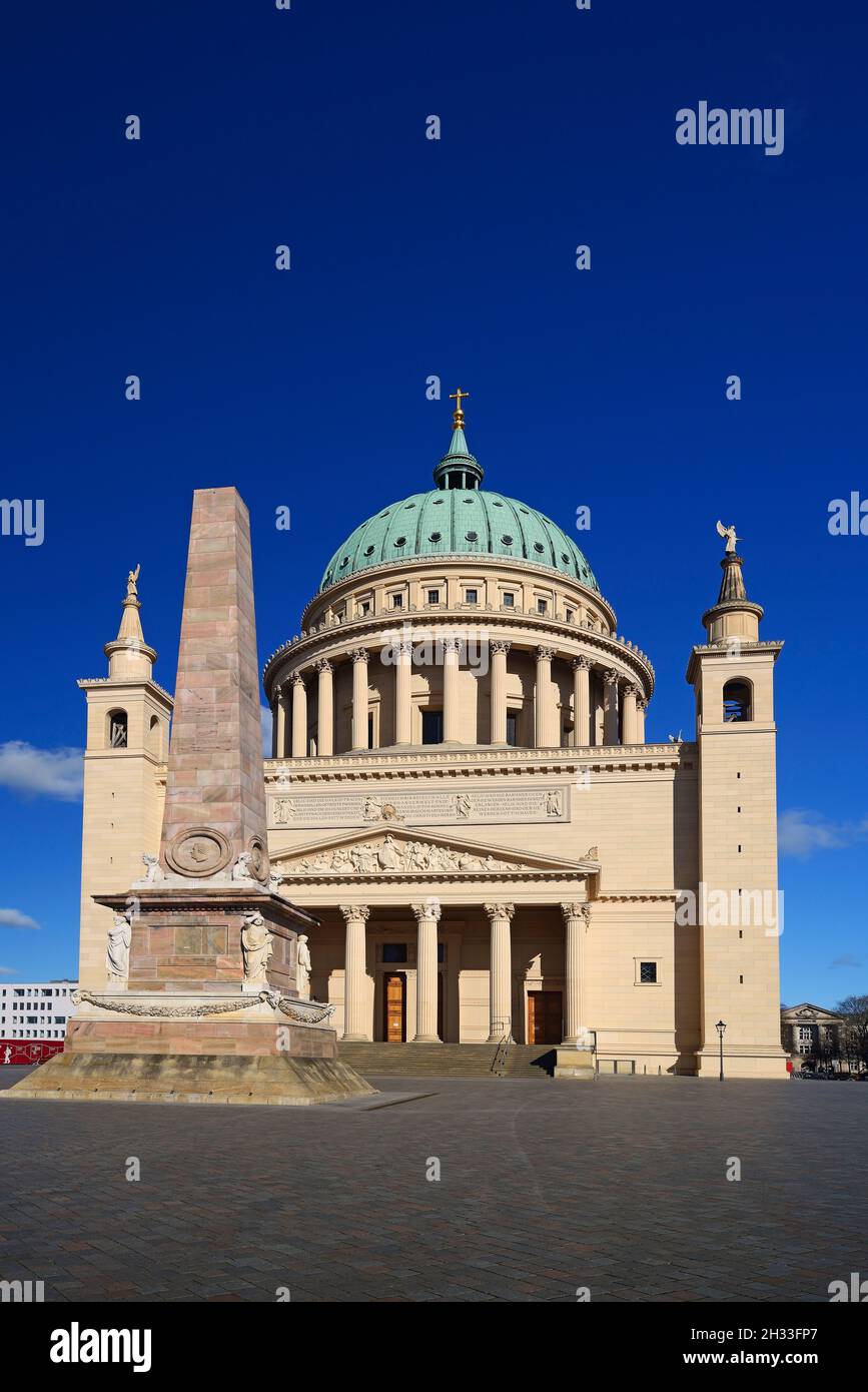 Kirche St. Nikolai, Alter Markt, Potsdam, Brandenburg, Deutschland, Europa Stockfoto