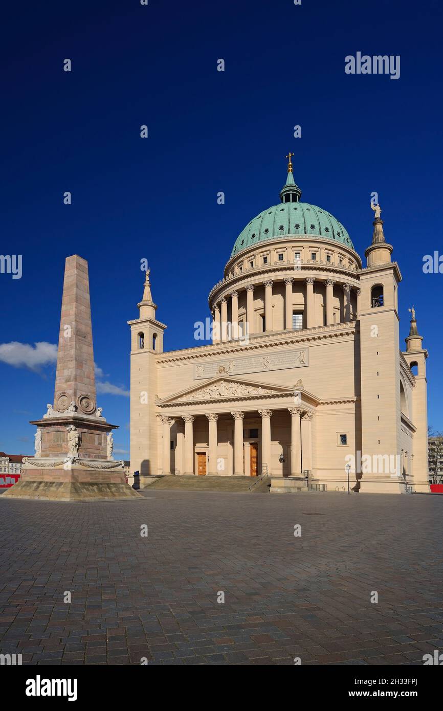 Kirche St. Nikolai, Alter Markt, Potsdam, Brandenburg, Deutschland, Europa Stockfoto