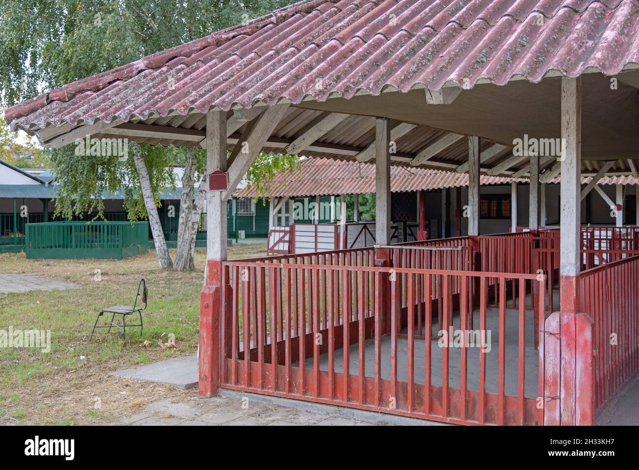 Leere Gebäude Verlassene Farm Keine Tiere Verlassene Land Stockfoto