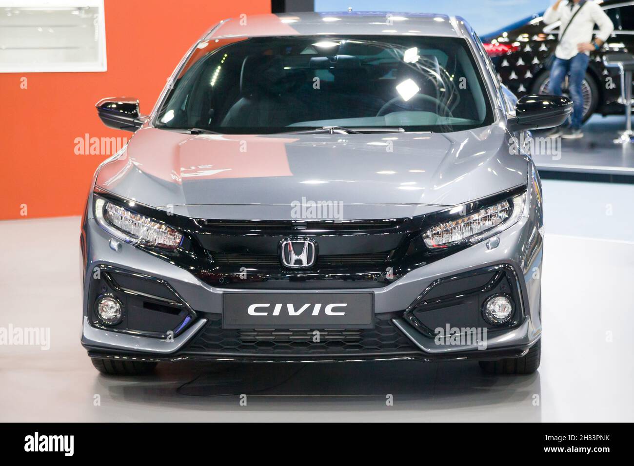 Barcelona, Spanien - 7. Oktober 2021: Honda Civic auf der Automobile Barcelona 2021 in Barcelona, Spanien. Stockfoto