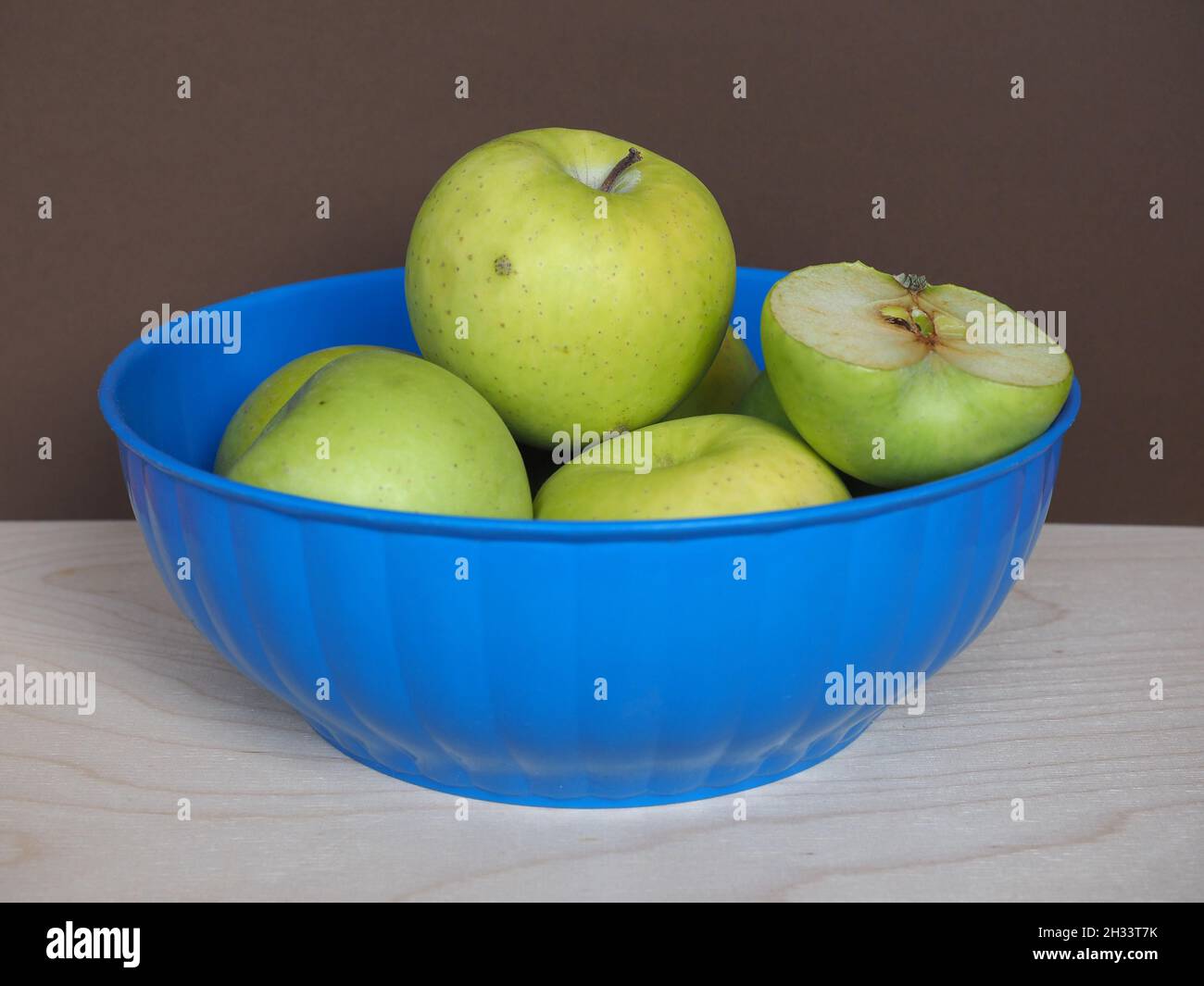 Grüner Granny Smith Apfel (wissenschaftlicher Name Malus domestica ...