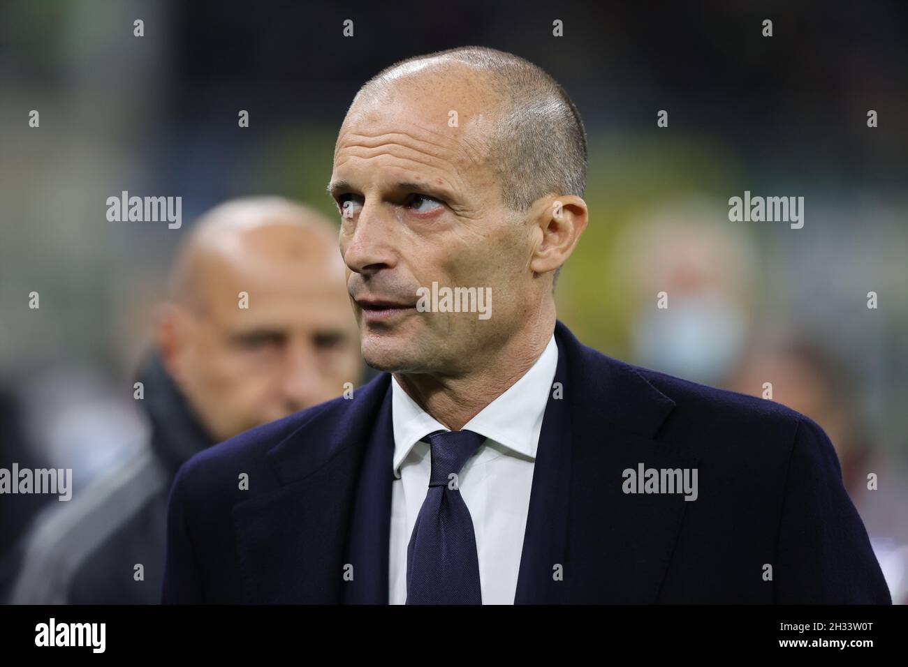 Massimiliano Allegri Cheftrainer des FC Juventus während des Fußballspiels der Serie A 2021/22 zwischen dem FC Internazionale und dem FC Juventus in Giuseppe Meazza Stockfoto