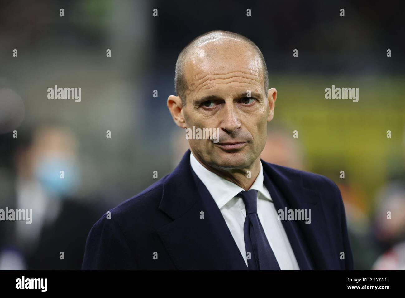 Massimiliano Allegri Cheftrainer des FC Juventus während des Fußballspiels der Serie A 2021/22 zwischen dem FC Internazionale und dem FC Juventus in Giuseppe Meazza Stockfoto