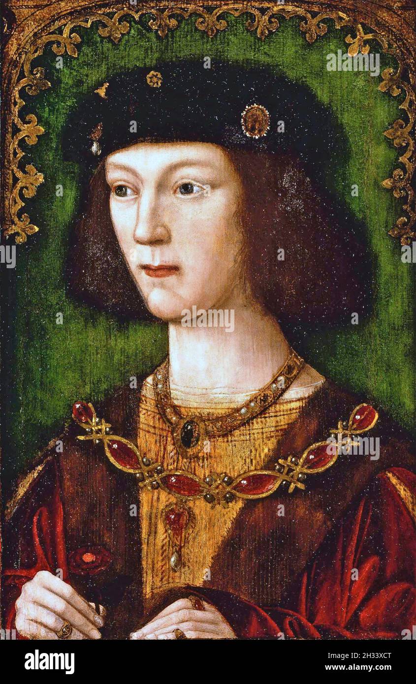HENRY VIII (1491-1547) in einem Porträt des flämischen Künstlers Meynnart Wewyck aus dem Jahr 1509 Stockfoto