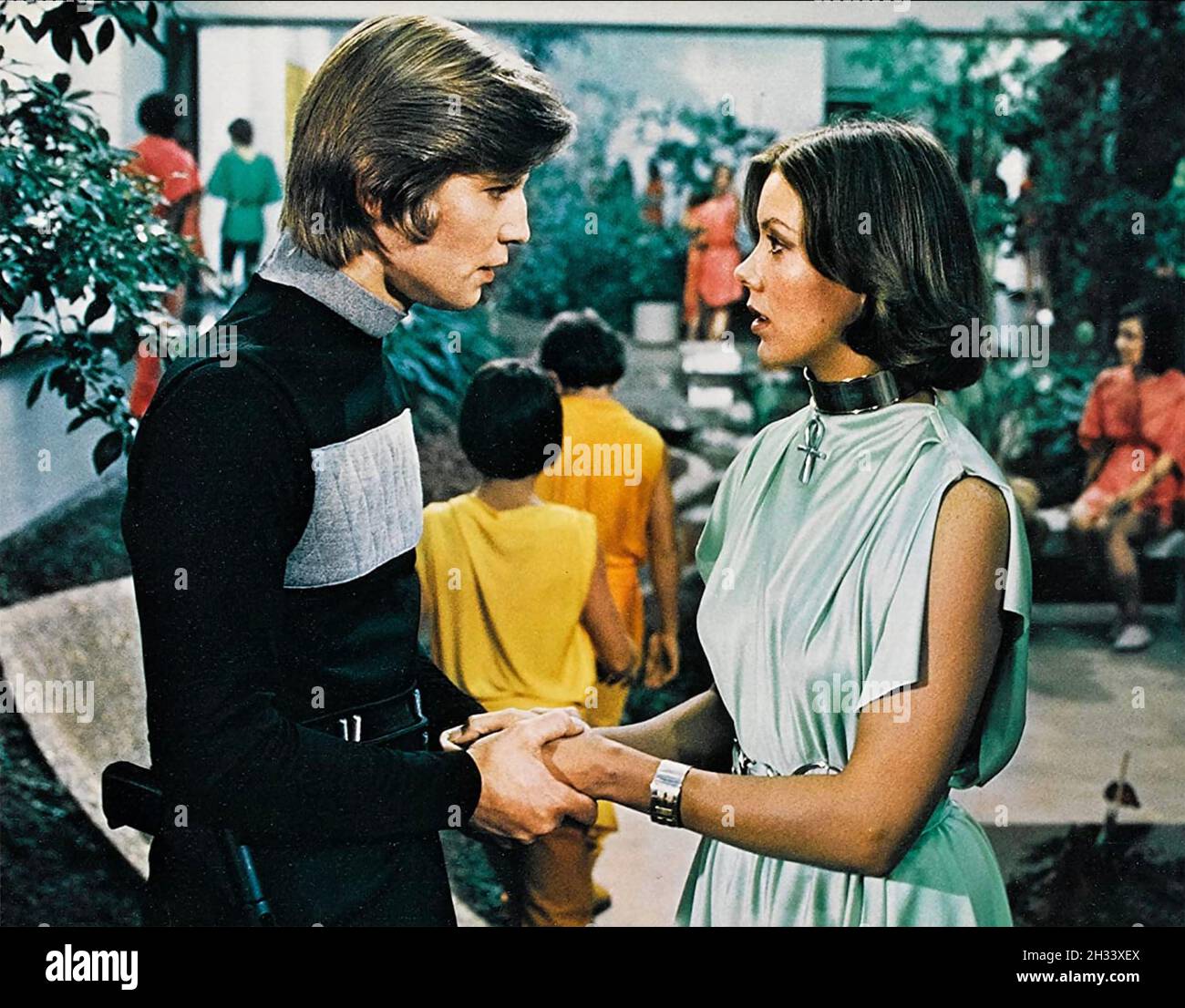 LOGAN'S FÜHRT 1976 United Artists einen Science-Fiction-Film mit Michael York und Jenny Agutter DURCH Stockfoto