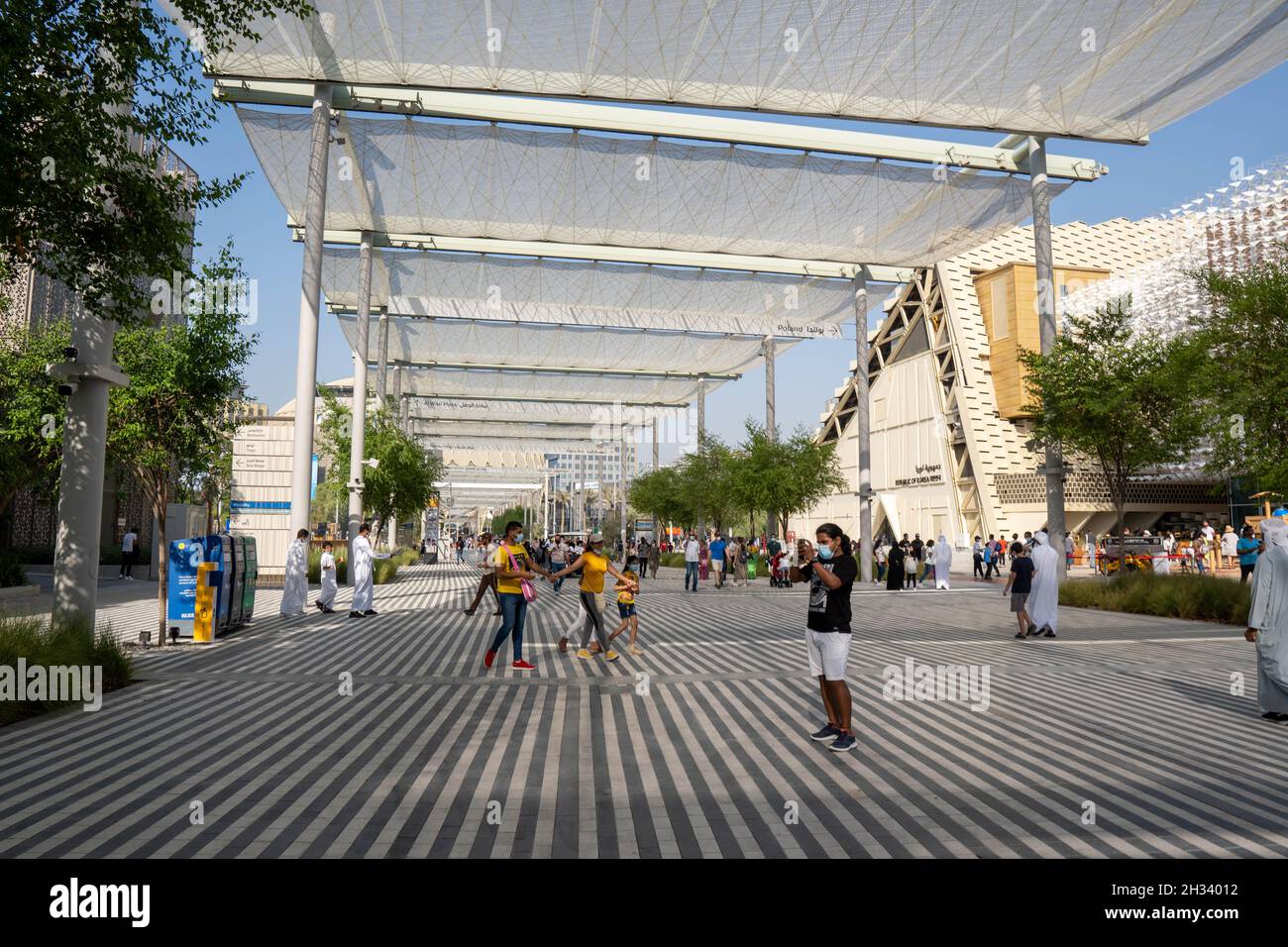 '10.21.2021 - Dubai, VAE - Mobility District auf der Expo 2020, einer globalen Veranstaltung zu Nachhaltigkeit und zukünftigen Innovationen' Stockfoto