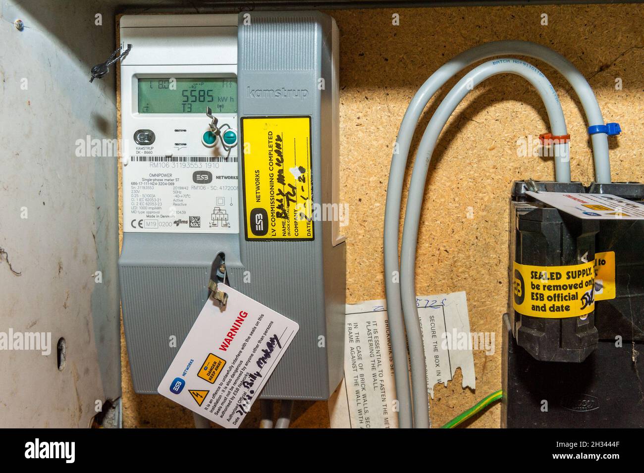 Irland. Oktober 2021. ESB Networks, das irische Energieunternehmen, hat angekündigt, 500,000 intelligente Zähler installiert zu haben und sich verpflichtet, in den nächsten drei Jahren 40,000 Meter pro Monat zu installieren. Quelle: AG News/Alamy Live News Stockfoto
